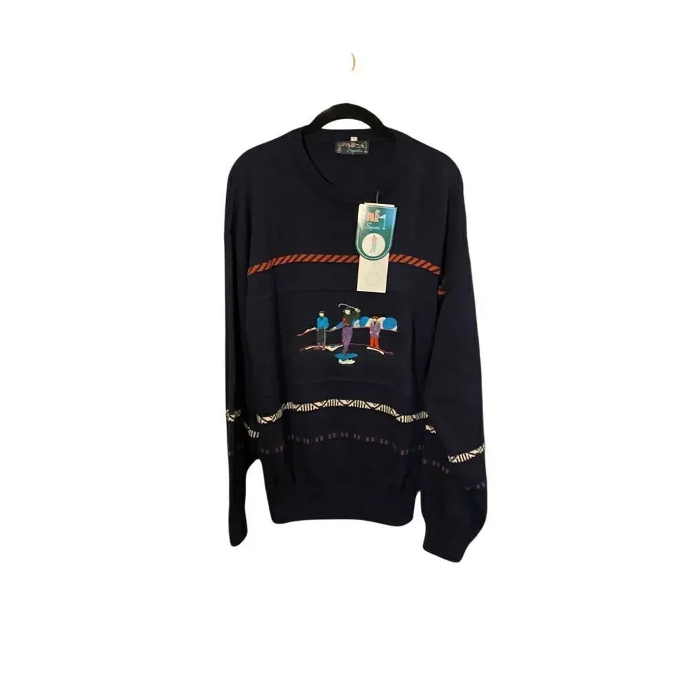 Par 4 sports NWT, men’s vintage golf, sweater, size medium, navy blue